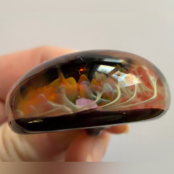 Lampwork Flamework Artisan Handcrafted Glass Pendant Implosion Vortex Design - Picture 5 of 7